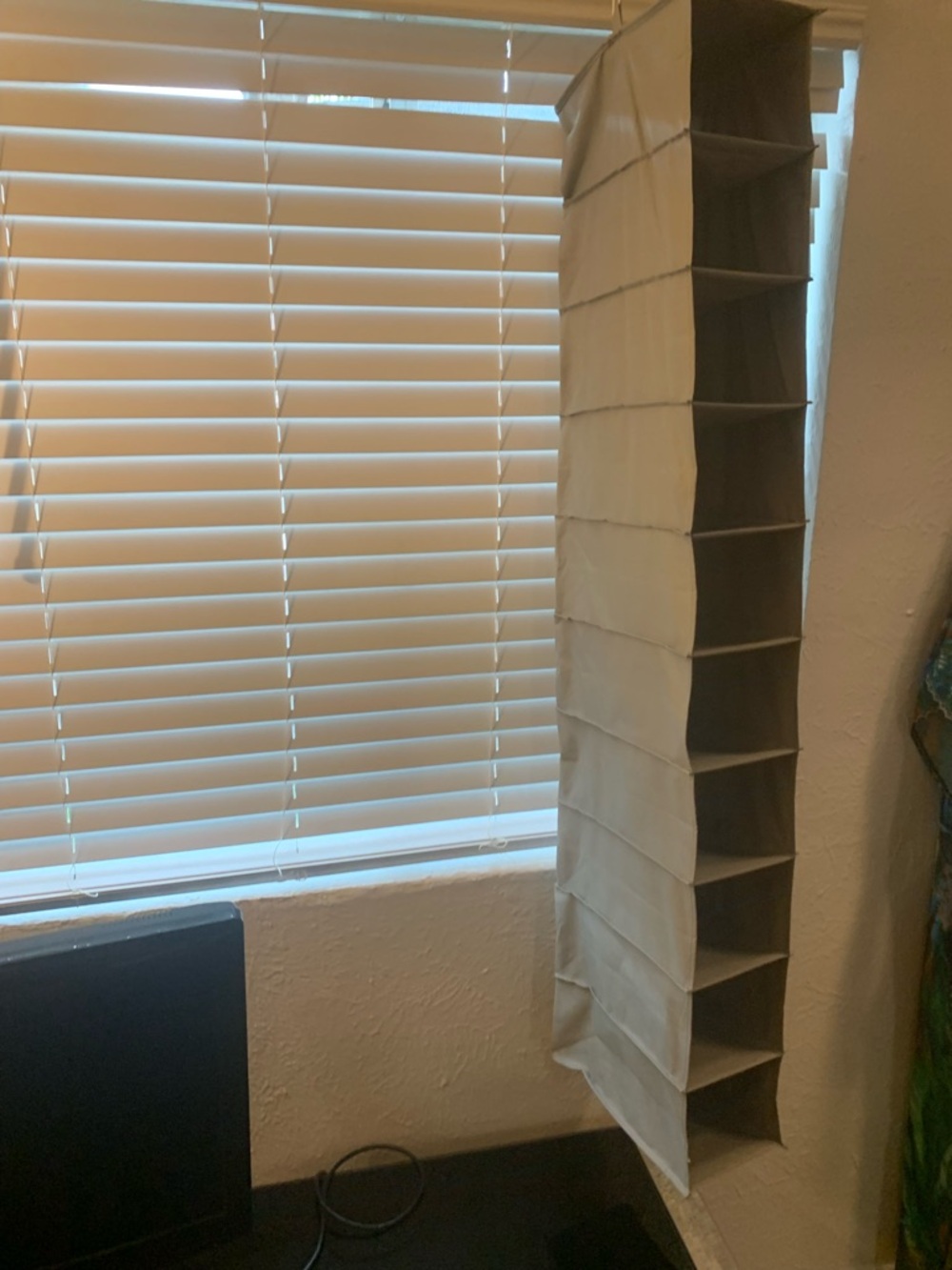 Hanging Fabric Shoe Organizer in Gray